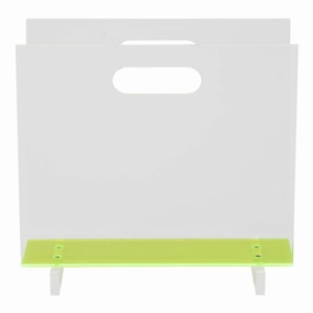 Laurel Acrylic Magazine Holder (Clear/Chartreuse) Decorative Baskets clearance deals