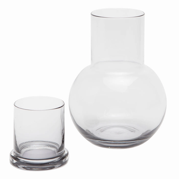 Lausanne Round Hand Blown Glass Carafe (Light Gray) Drinkware best price