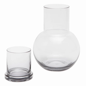 Lausanne Round Hand Blown Glass Carafe (Light Gray) Drinkware best price