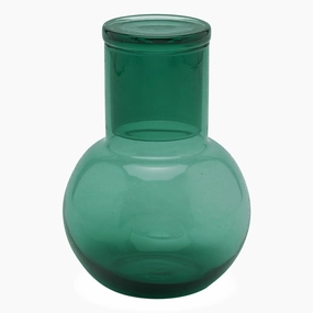 Lausanne Round Hand Blown Glass Carafe (Smokey Green) Drinkware best price