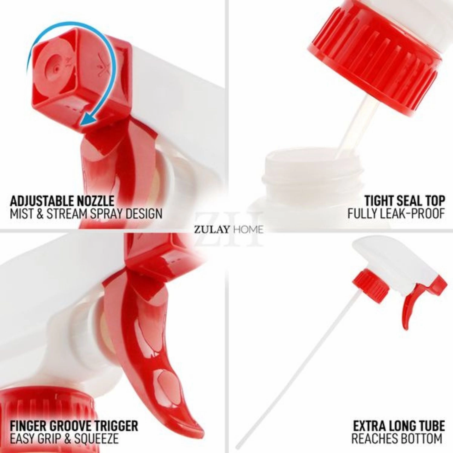 Leakproof Cleaning Spray Bottle Set (2 Pack 24oz)