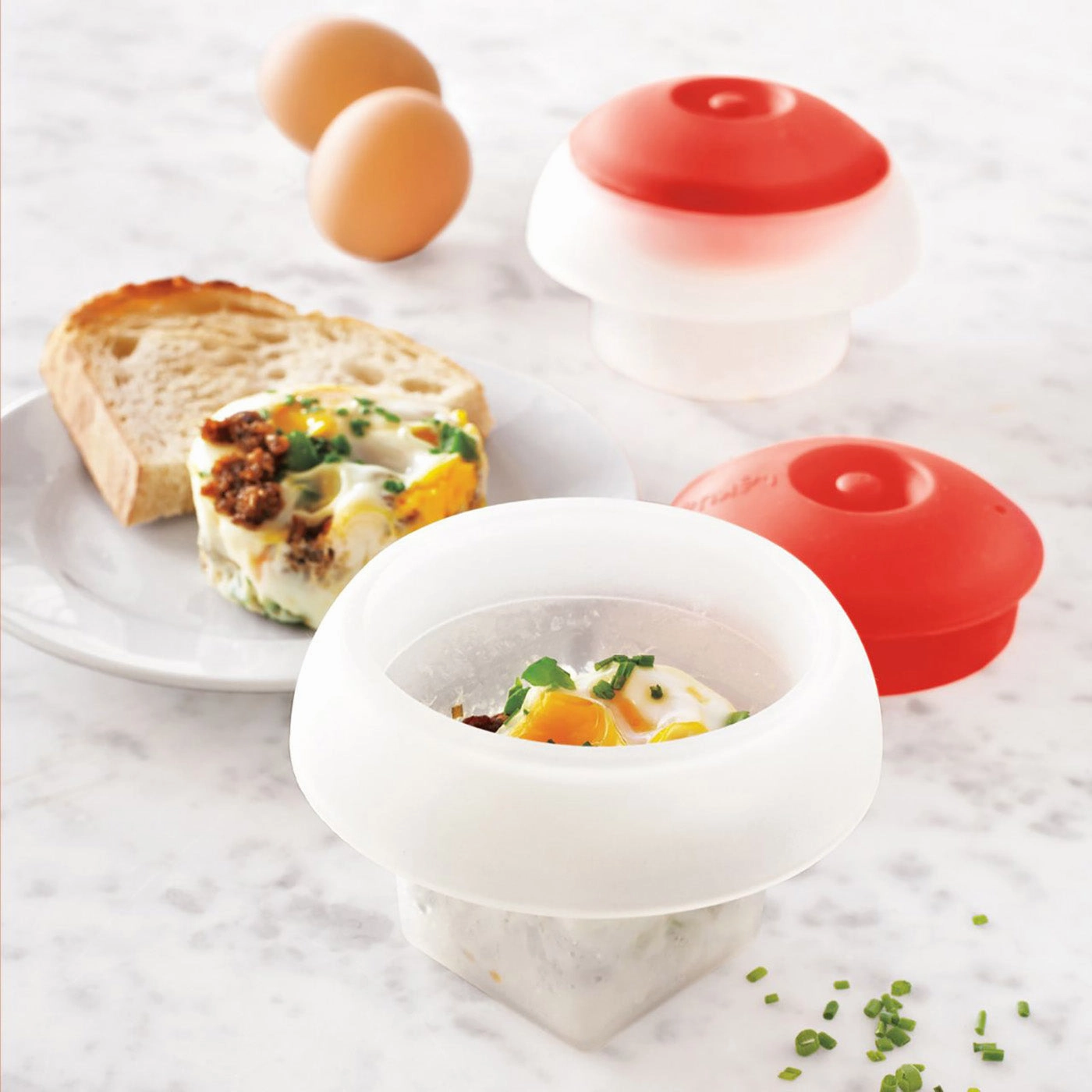 Lekue Ovo Kit Egg Cooker, Square & Cylinder