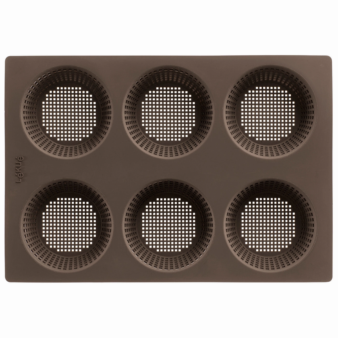 Lekue Silicone Perforated Bread Roll Pan, Brown