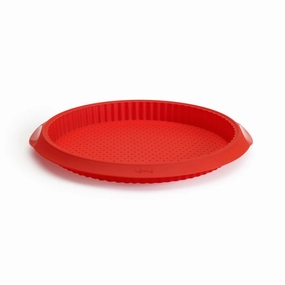 Lekue Silicone Perforated Quiche Pan, Red Bakeware online promo