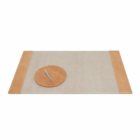 Leon Caramel Leather Desk Blotter Set Home Decor Office Organization Convenient shopping