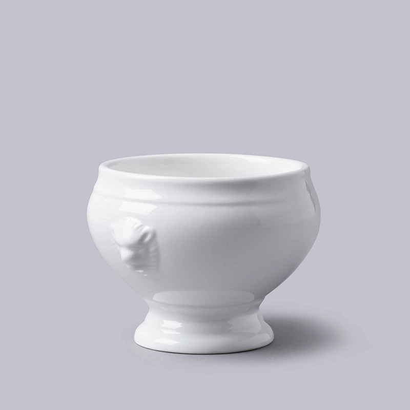 Lion Head Soup Bowl 350ml, White Serving Bowls Entertaining Set