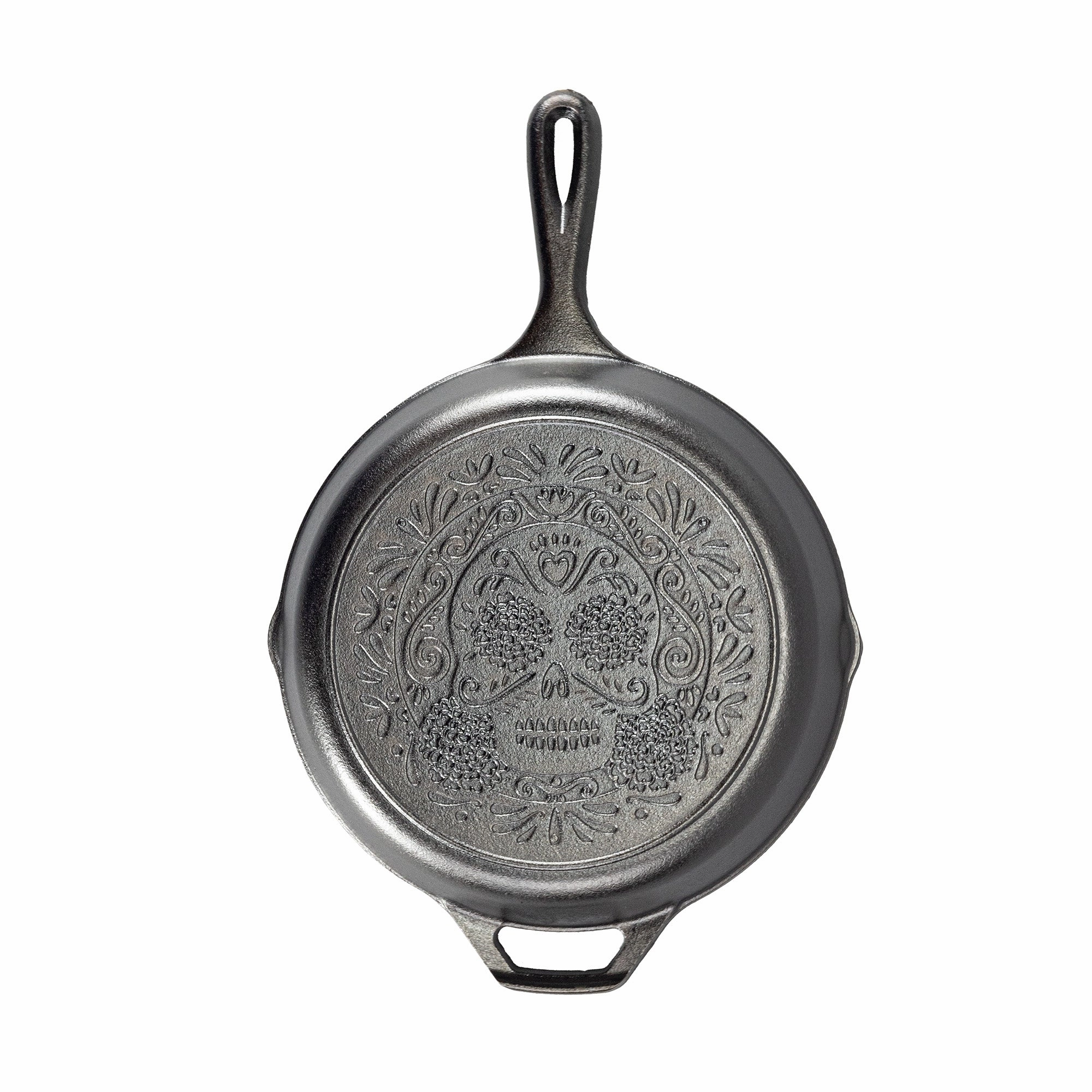 Lodge Cast Iron 10 1/4" Sugar Skull Skillet Cookware holiday sale