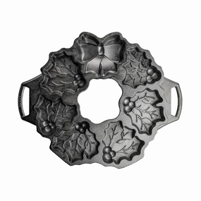 Lodge Cast Iron Holiday Wreath Pan Bakeware online promo