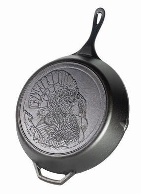 Lodge Cast Iron Wildlife Series 13.25 Inch Skillet, Turkey Cookware holiday sale