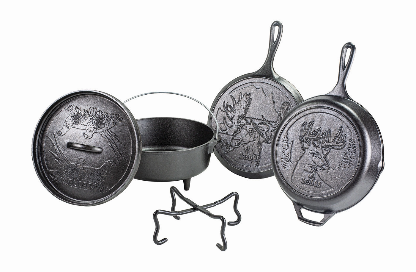 Lodge Cast Iron Wildlife Series 5 Piece Cookware Set Bakeware online promo