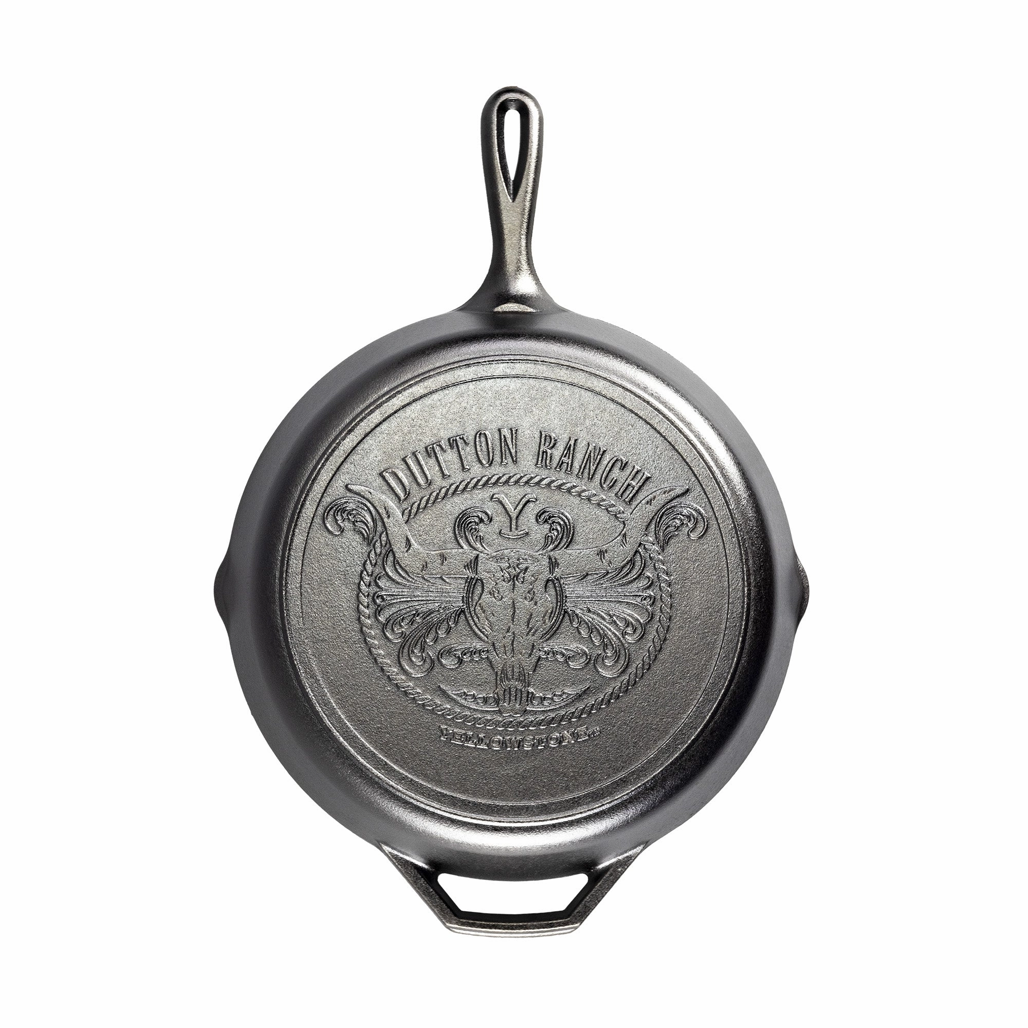 Lodge Yellowstone 12 Inch Seasoned Cast Iron Steer Skillet Cookware online kitchen sale