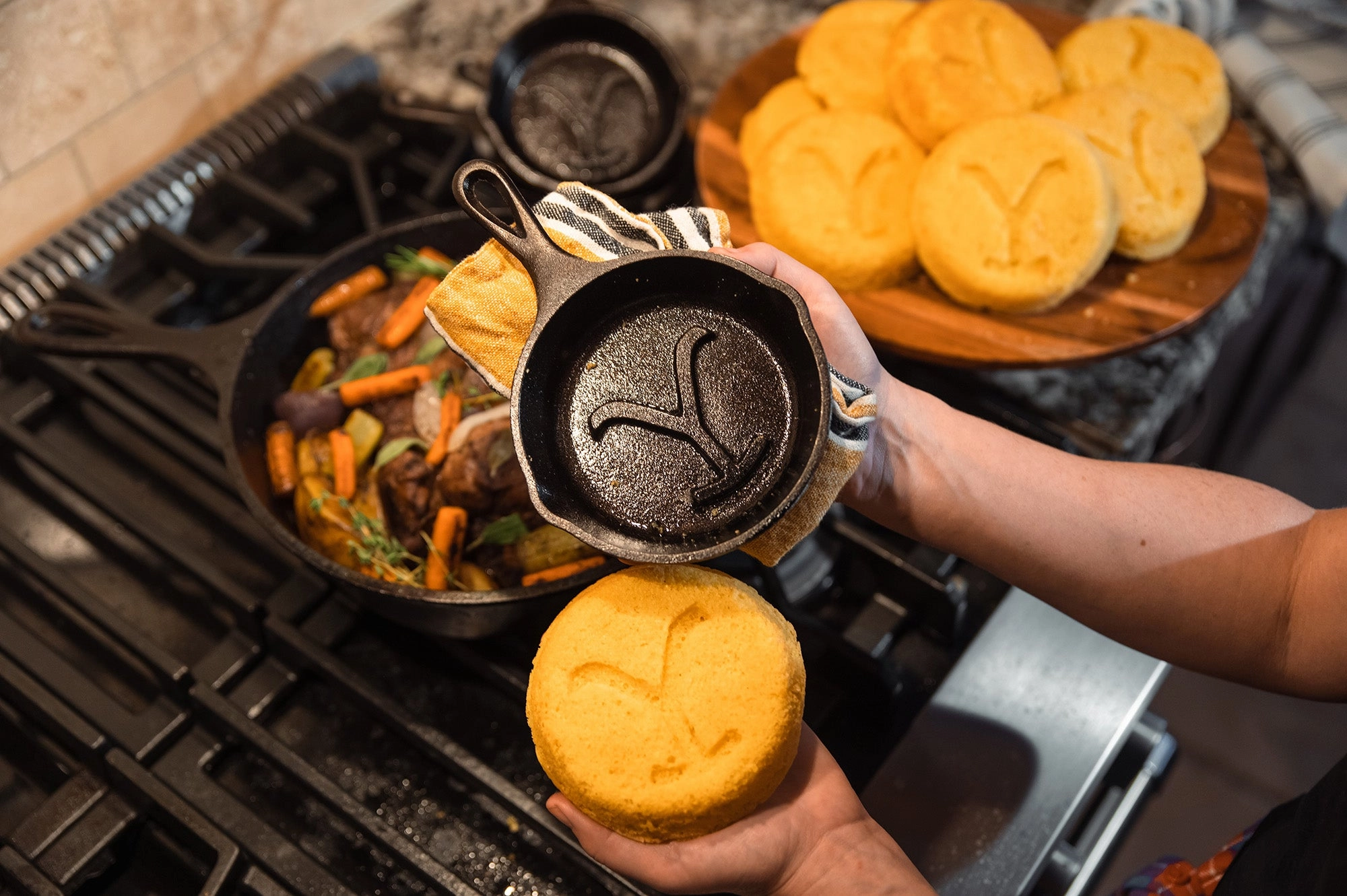 Lodge Yellowstone 5 Inch Seasoned Cast Iron Power Y Skillet