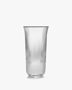Longdrink transparent ribbed glass Inku Glassware Tableware hot sale
