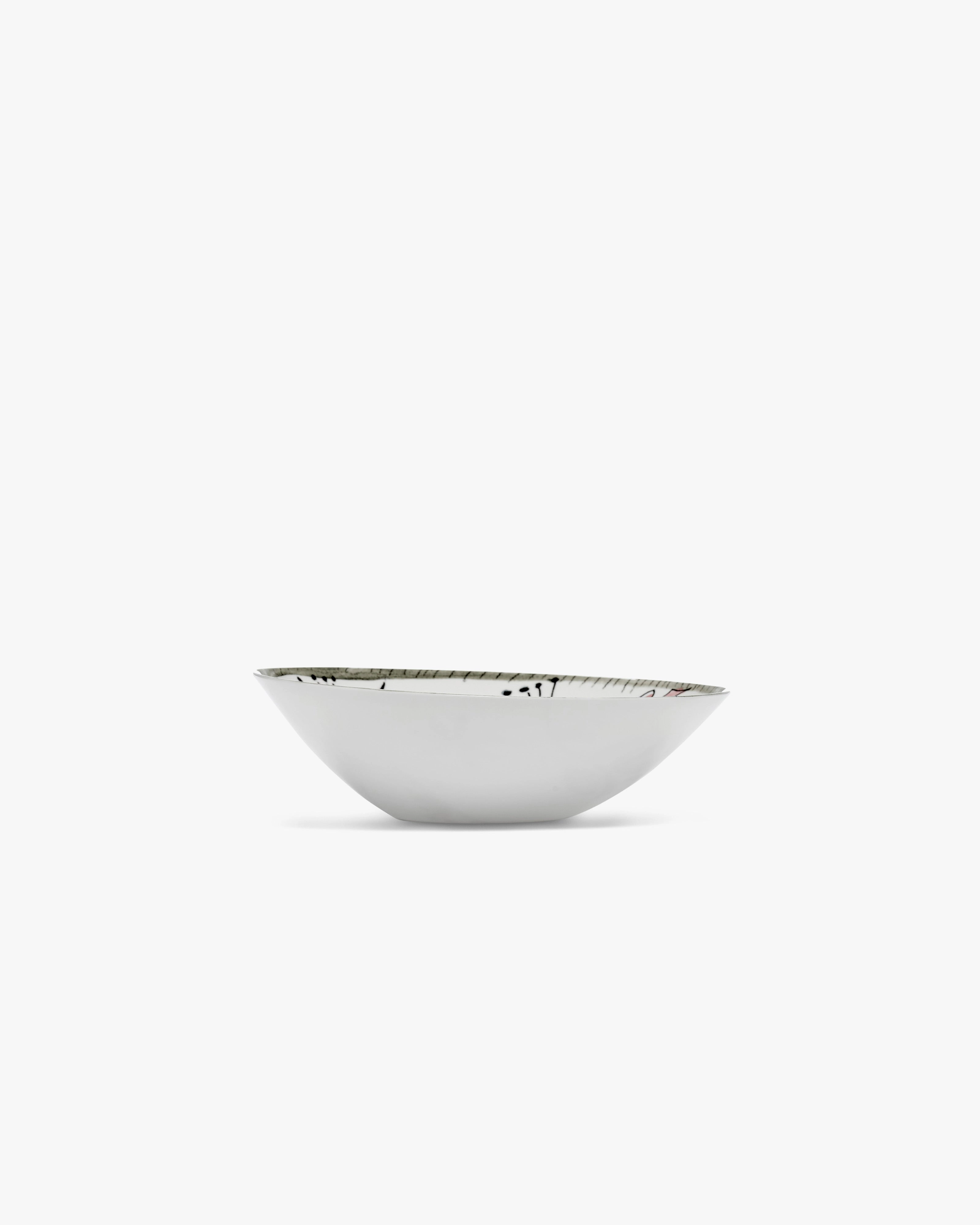 Low bowl L Fiore rosa Midnight Flowers