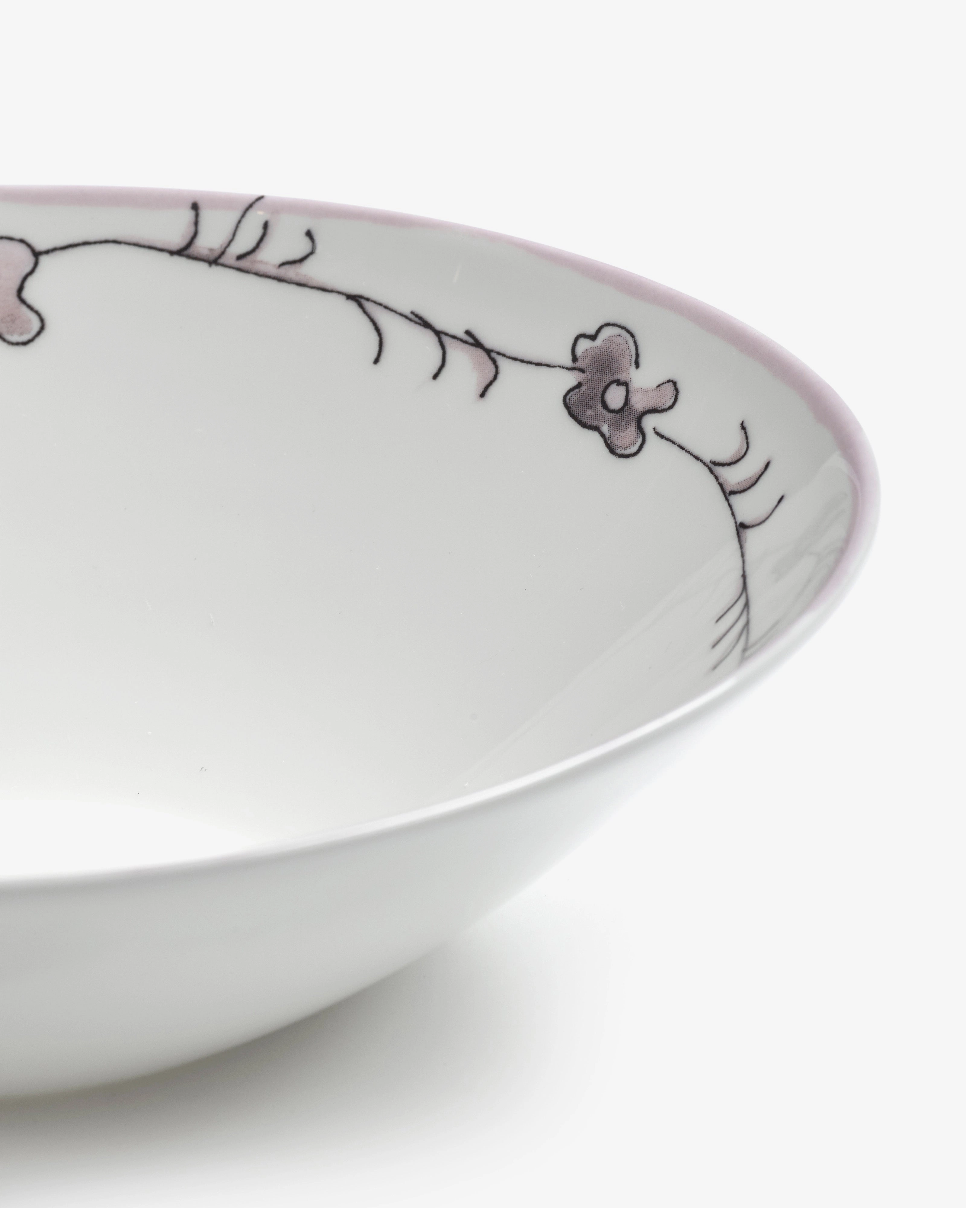 Low bowl M Dark viola Midnight Flowers