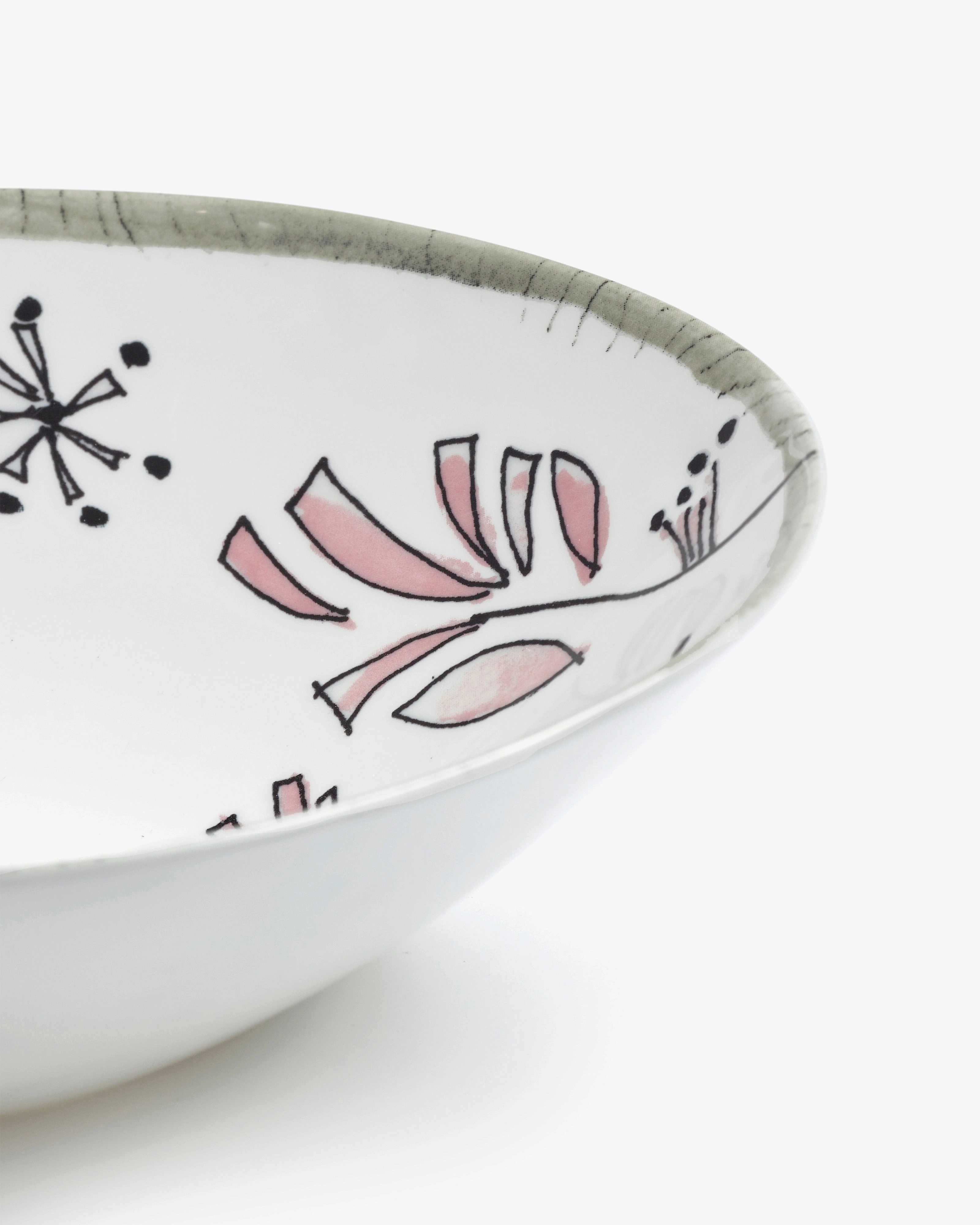 Low bowl M Fiore rosa Midnight Flowers