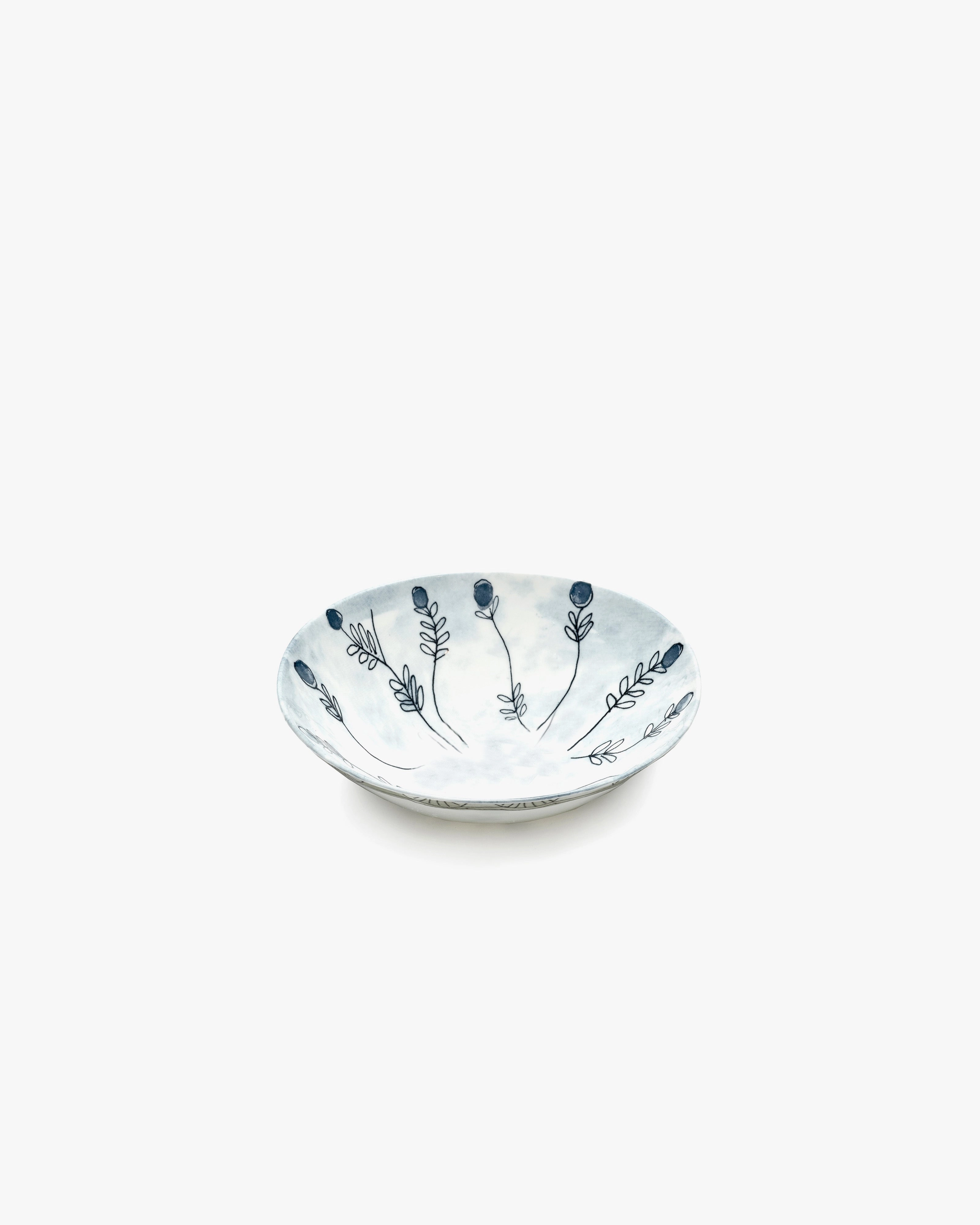 Low bowl M Mirtillo tea Midnight Flowers