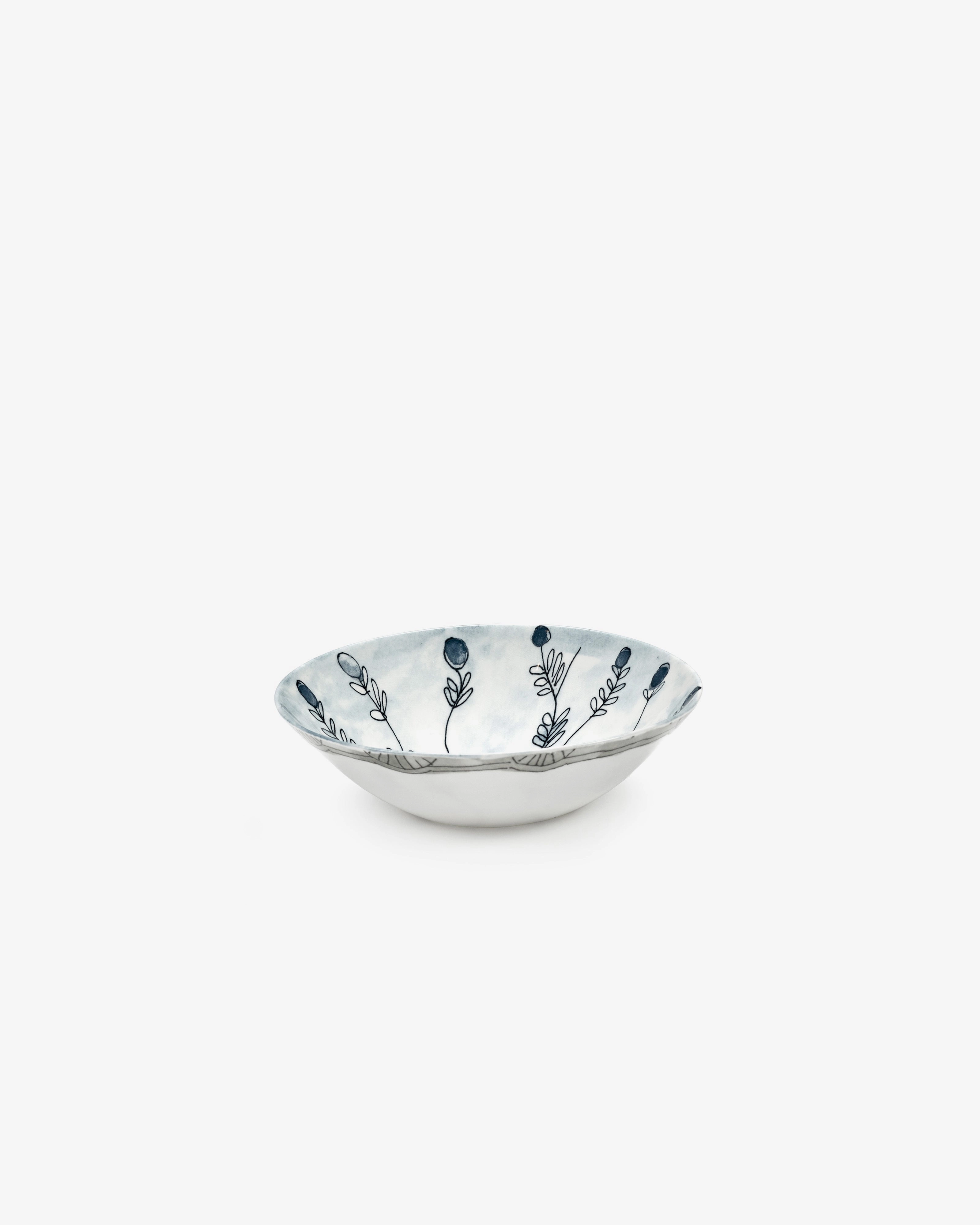 Low bowl M Mirtillo tea Midnight Flowers Dinnerware tableware outlet