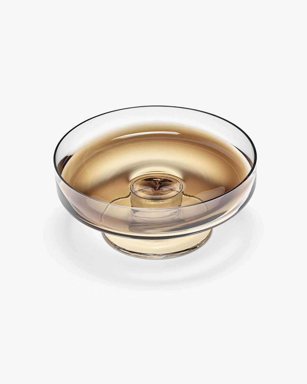 Low Bowl on Foot L Amber Zuma Glassware Tableware discount