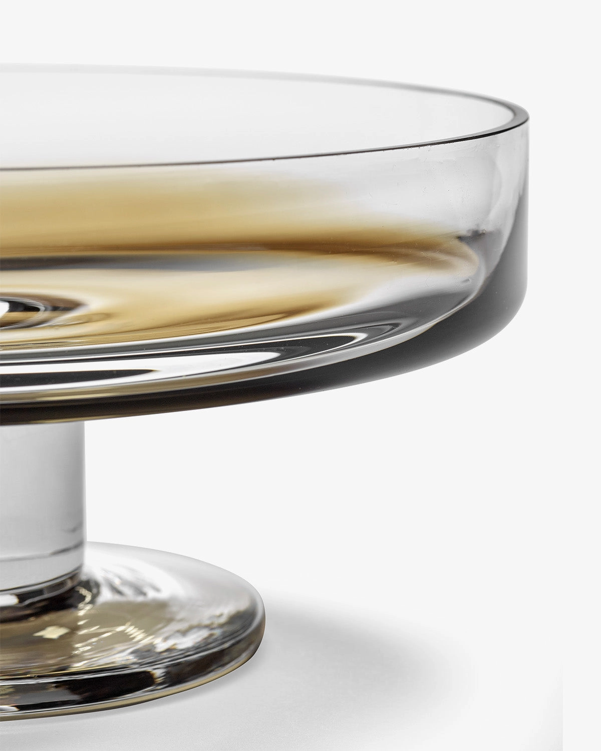 Low Bowl on Foot L Amber Zuma Glassware Tableware discount