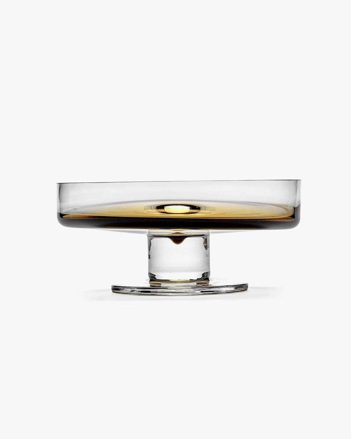 Low Bowl on Foot L Amber Zuma Glassware Tableware discount