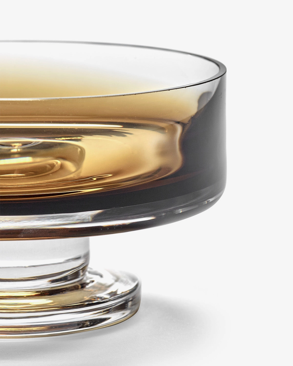 Low Bowl on Foot M Amber Zuma Glassware Tableware discount