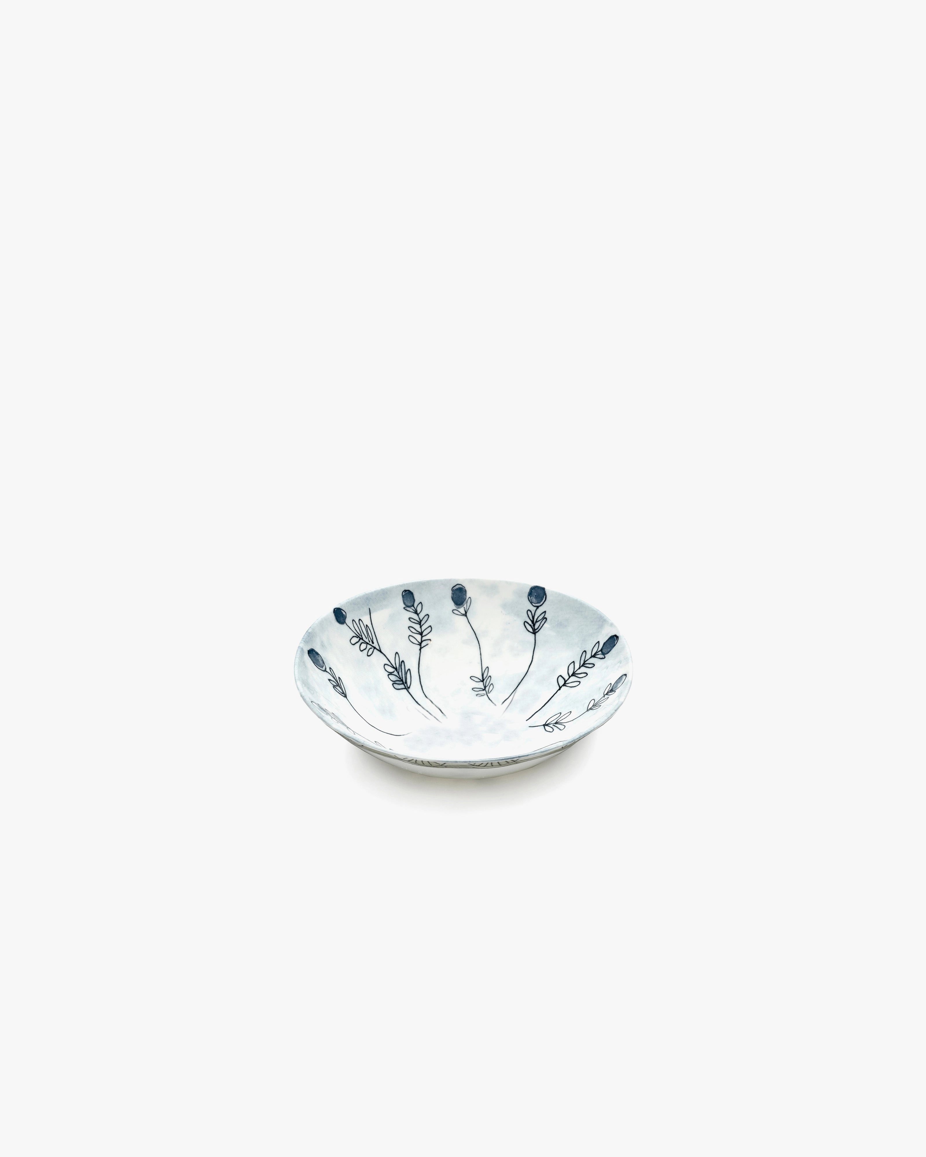 Low bowl S Mirtillo tea Midnight Flowers