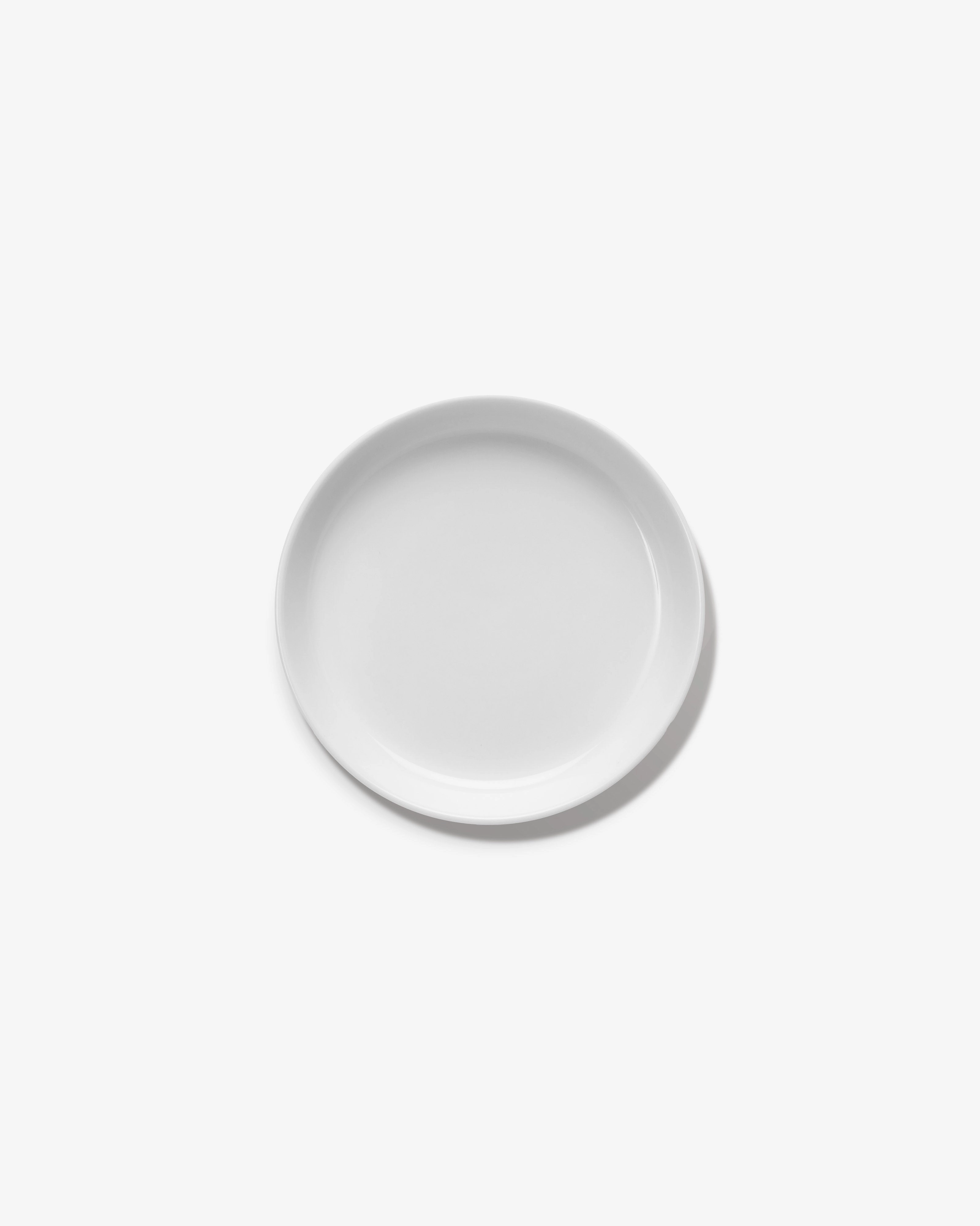 Low breakfast plate white matt Passe-partout