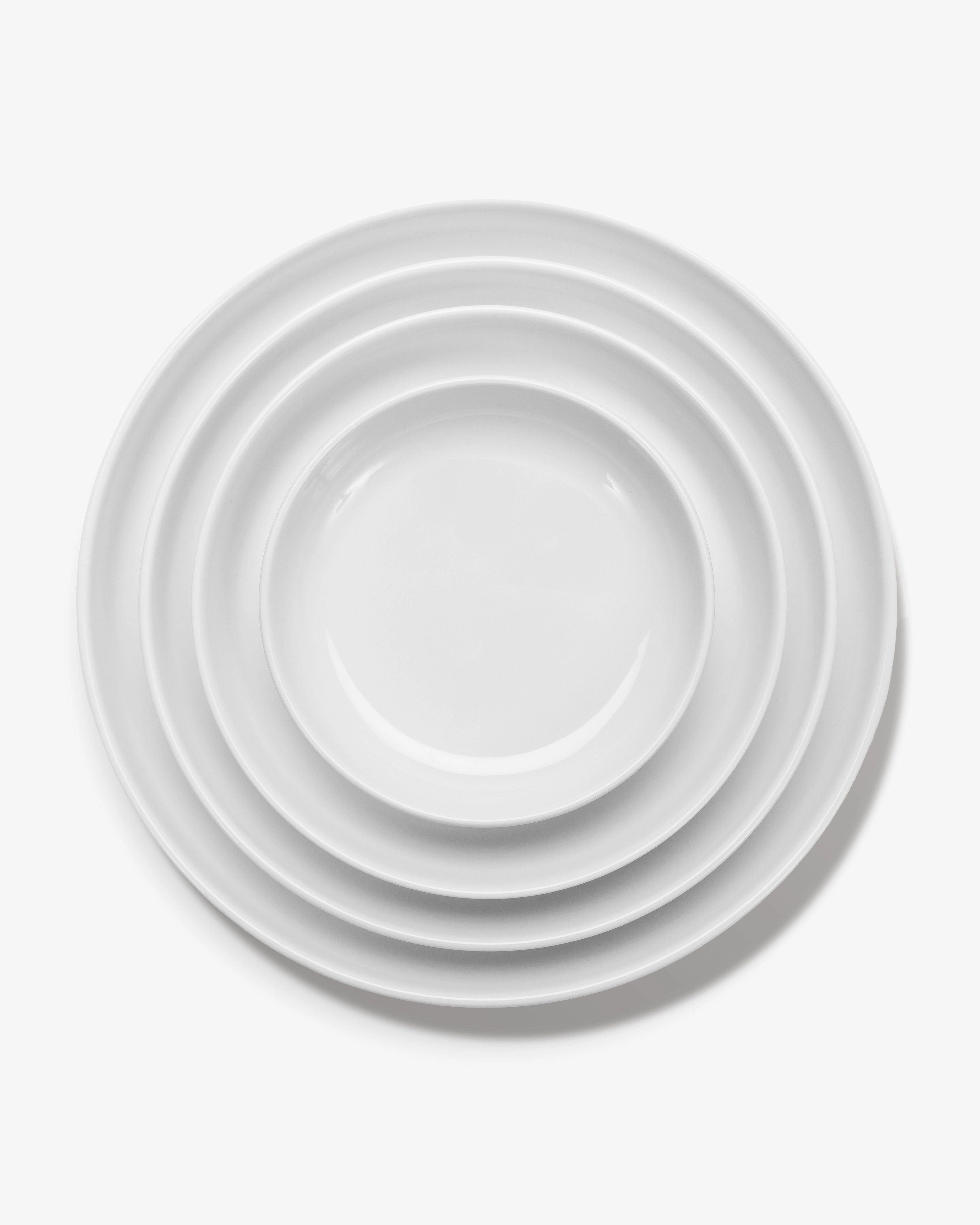Low breakfast plate white matt Passe-partout