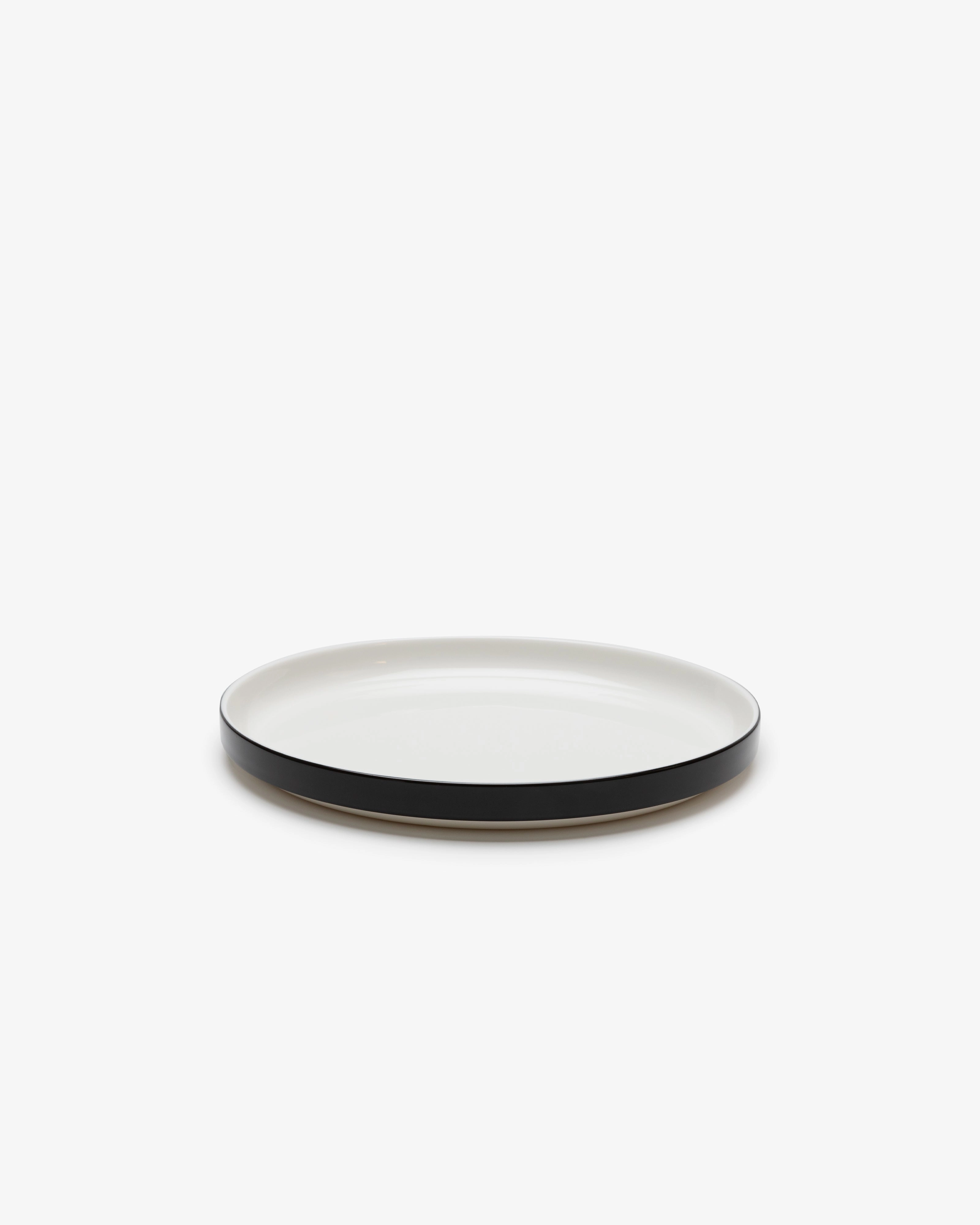 Low dinner plate glazed black Passe-partout Dinnerware tableware outlet