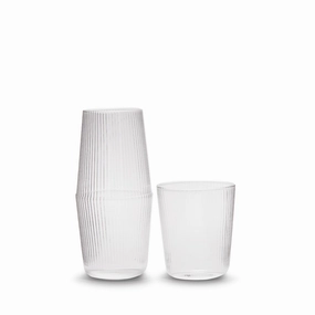 Luisa Bonne Nuit Carafe and Cup in Millerighe Glassware Tabletop & Kitchen sale