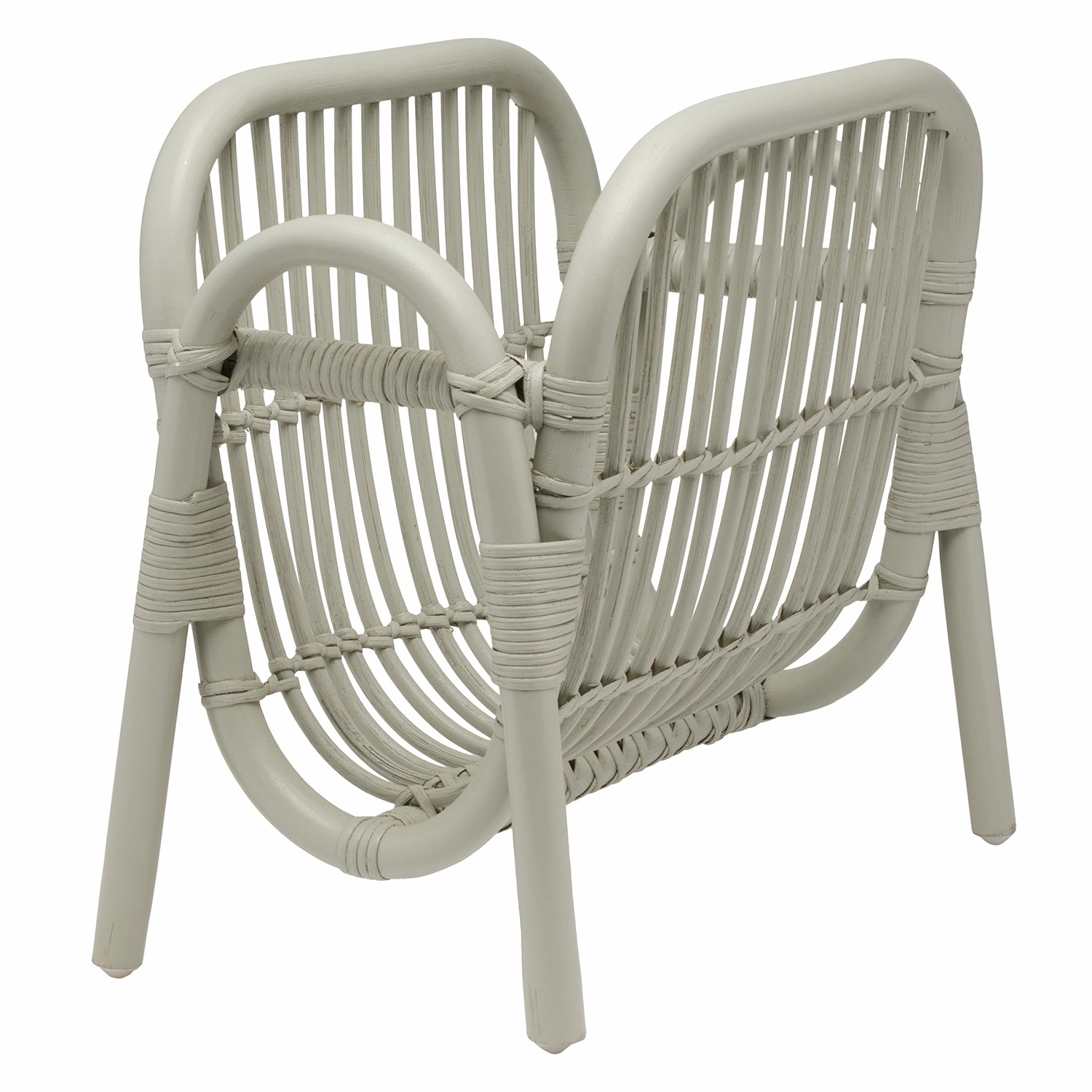 Makassar Castor Gray Rattan Magazine Holder