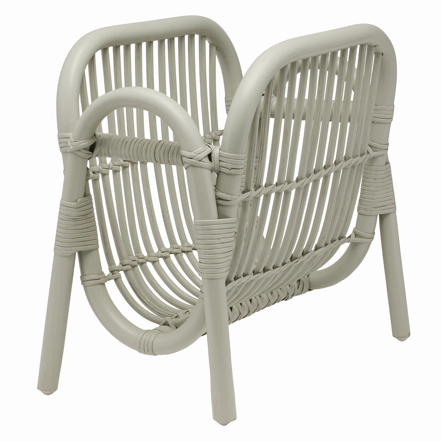 Makassar Castor Gray Rattan Magazine Holder