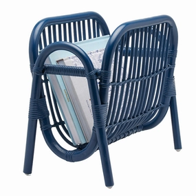 Makassar Rattan Magazine Holder (Navy) Home Decor Office Organization Convenient shopping