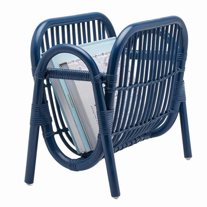 Makassar Rattan Magazine Holder (Navy) Decorative Baskets clearance deals