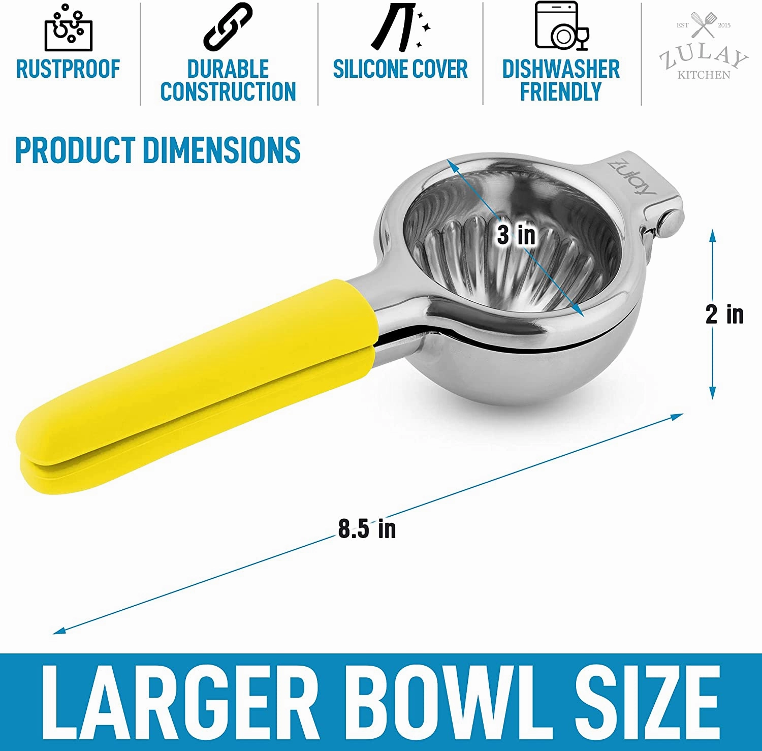 Manual Citrus Press Juicer and Lime Squeezer Stainless Steel