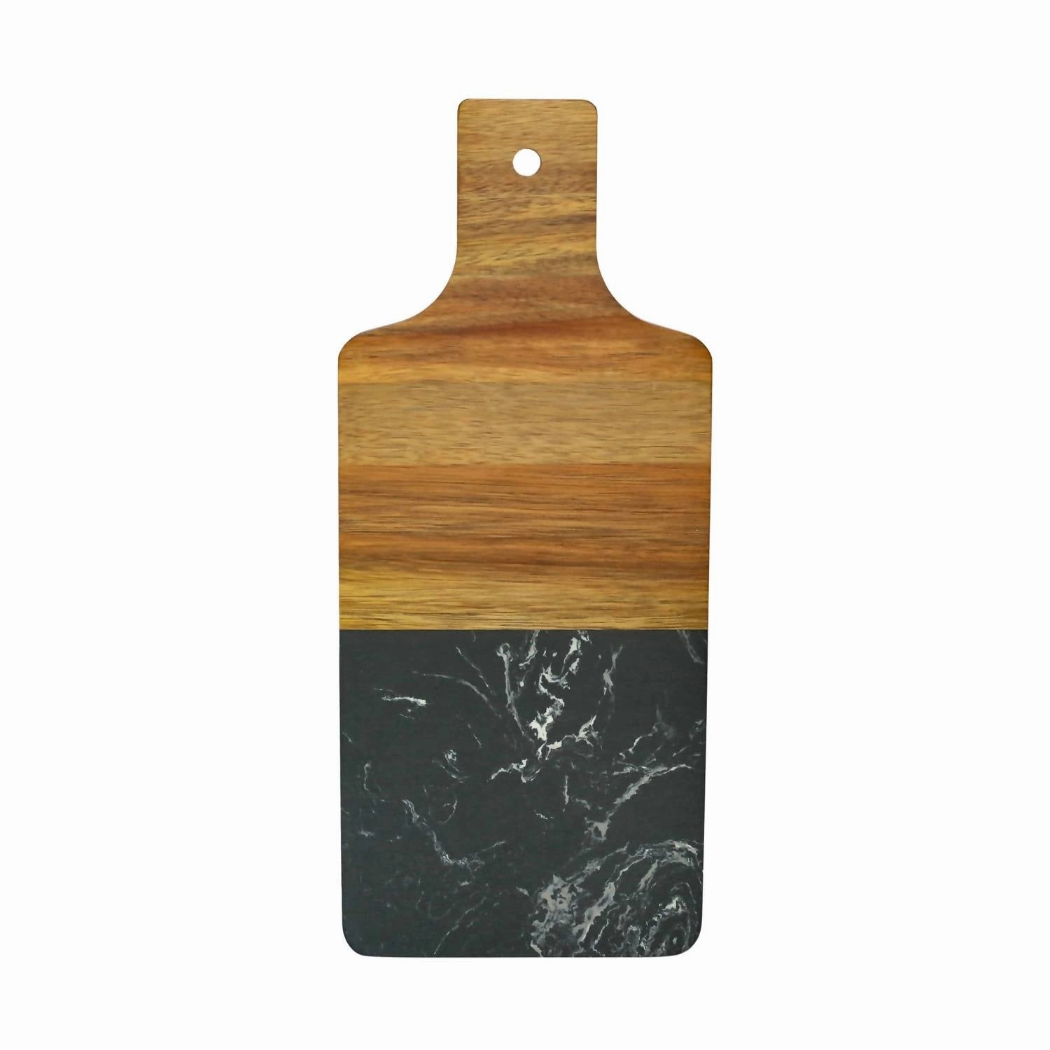 Marble And Acacia Wood Handled Board In Black/natural Cutlery knife sets deals