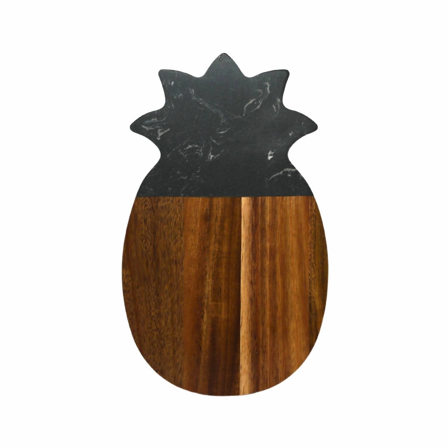 Marble And Acacia Wood Pineapple Board In Black/natural Cutlery knife sets deals