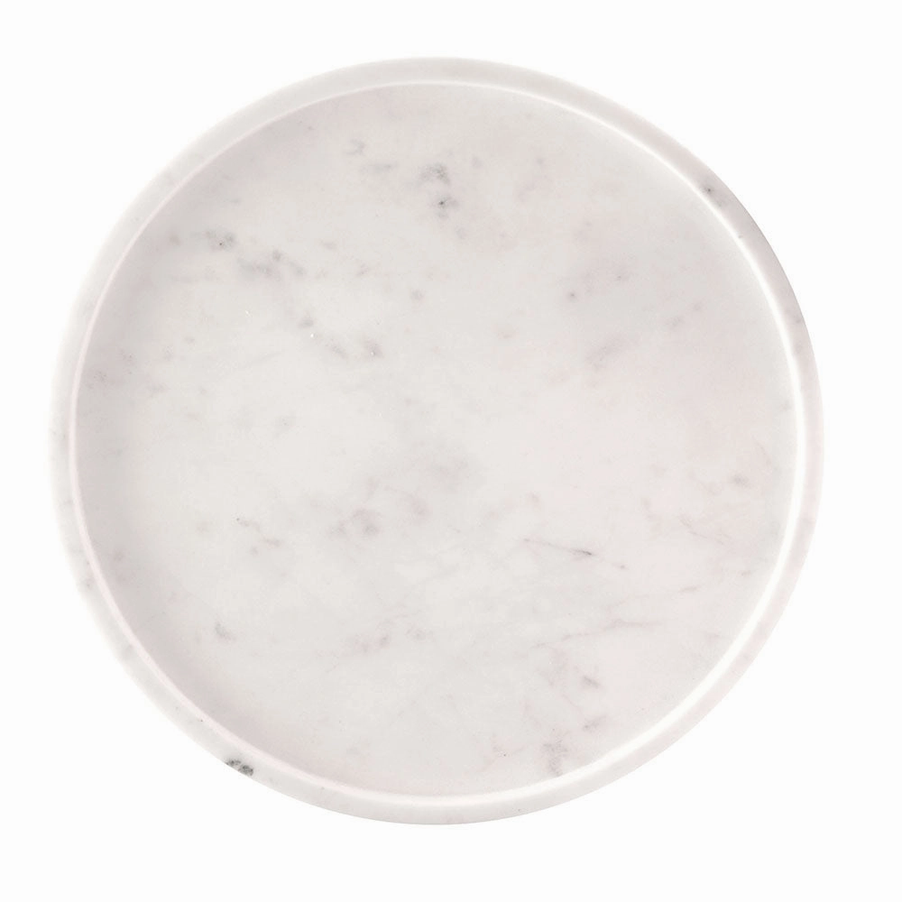 Marble Round Tray White 31x31x2cm Serveware clearance shop