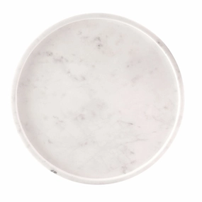 Marble Round Tray White 31x31x2cm Serveware clearance shop