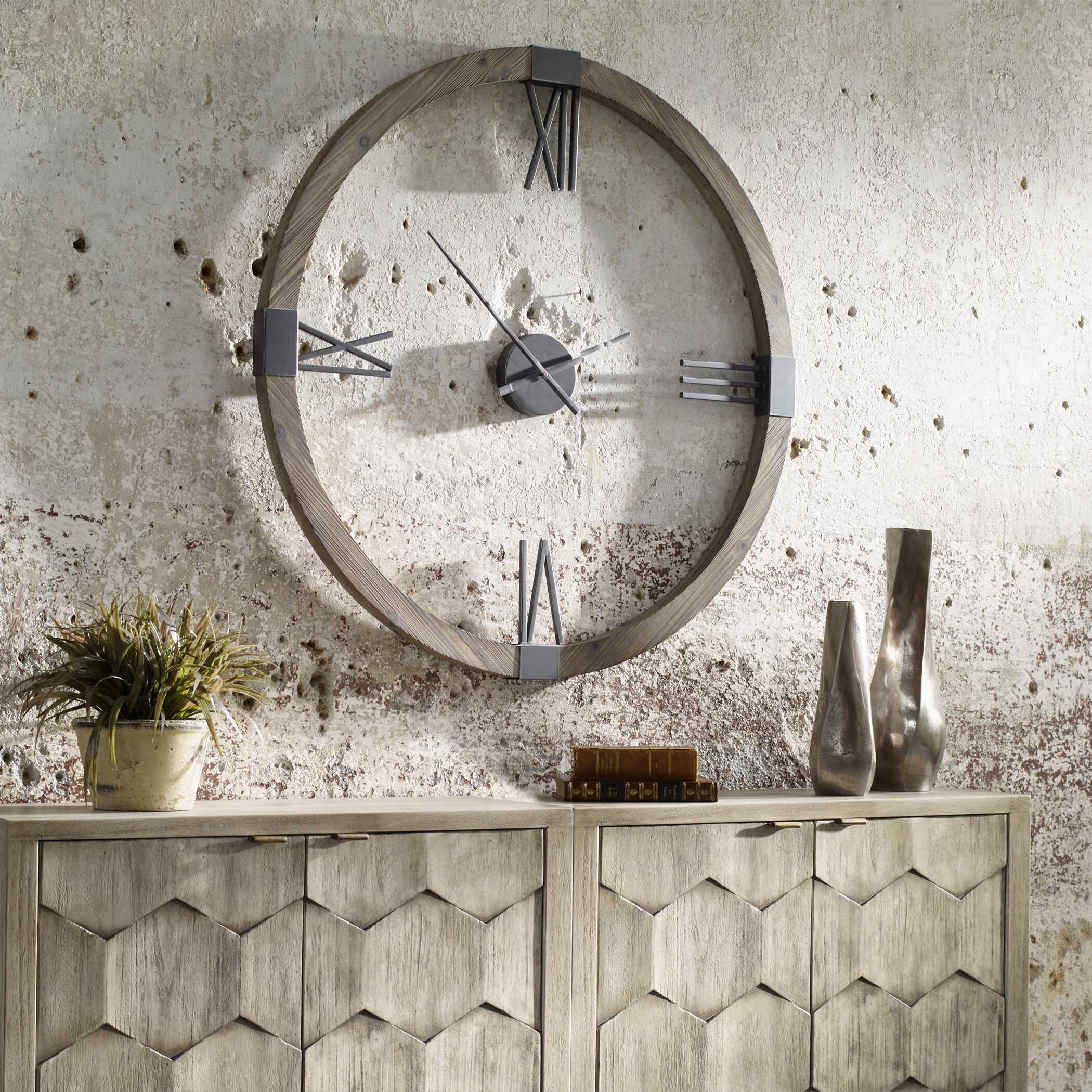 Marcelo Wall Clock Aged Iron Clocks decor discount