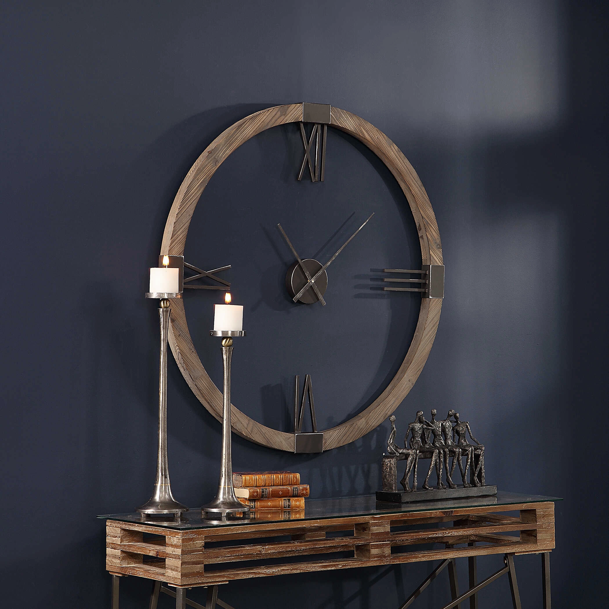 Marcelo Wall Clock Aged Iron Clocks decor discount