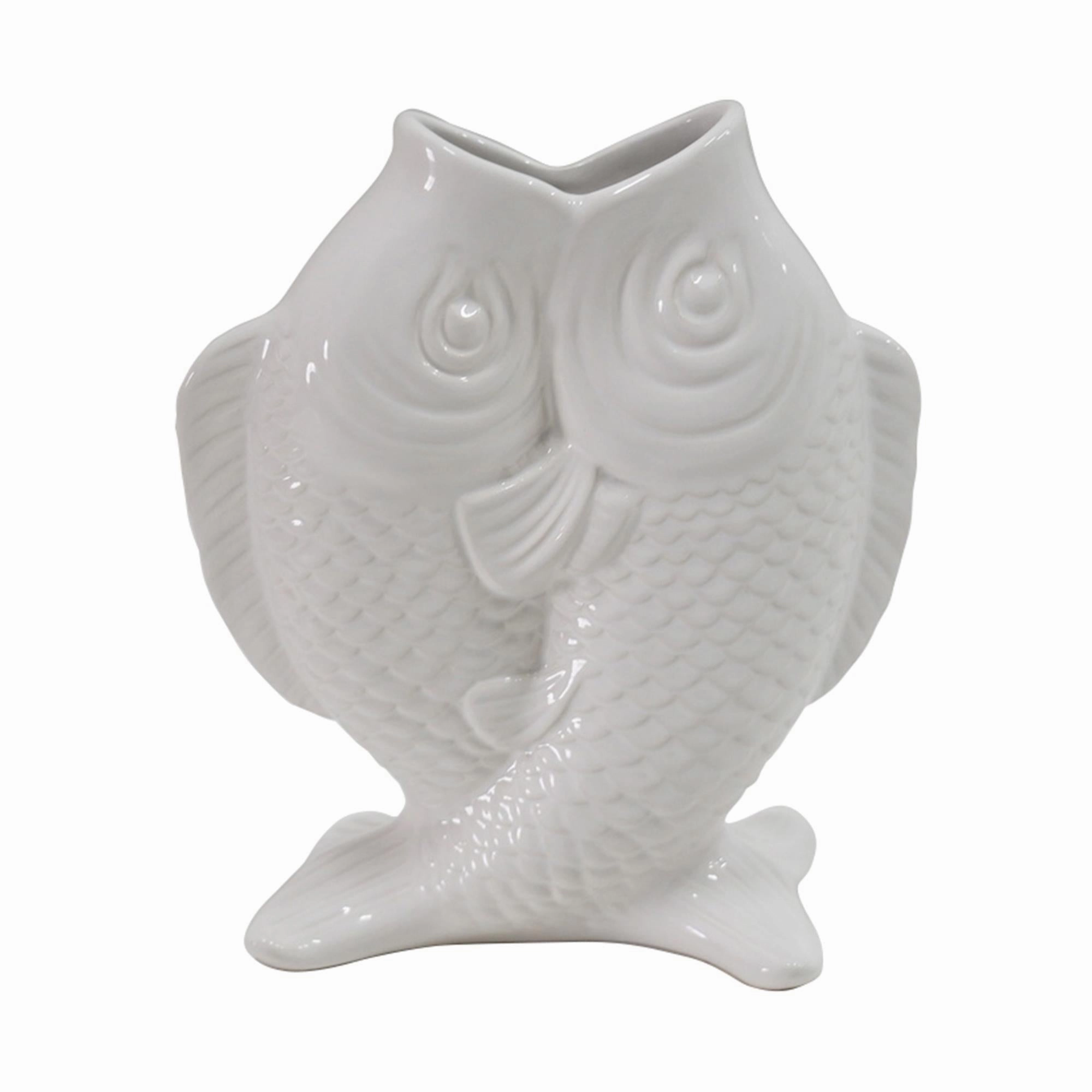 Marco Ceramic Blue Double Fish Vase Cheap Vases for home