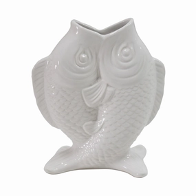 Marco Ceramic Blue Double Fish Vase Cheap Vases for home