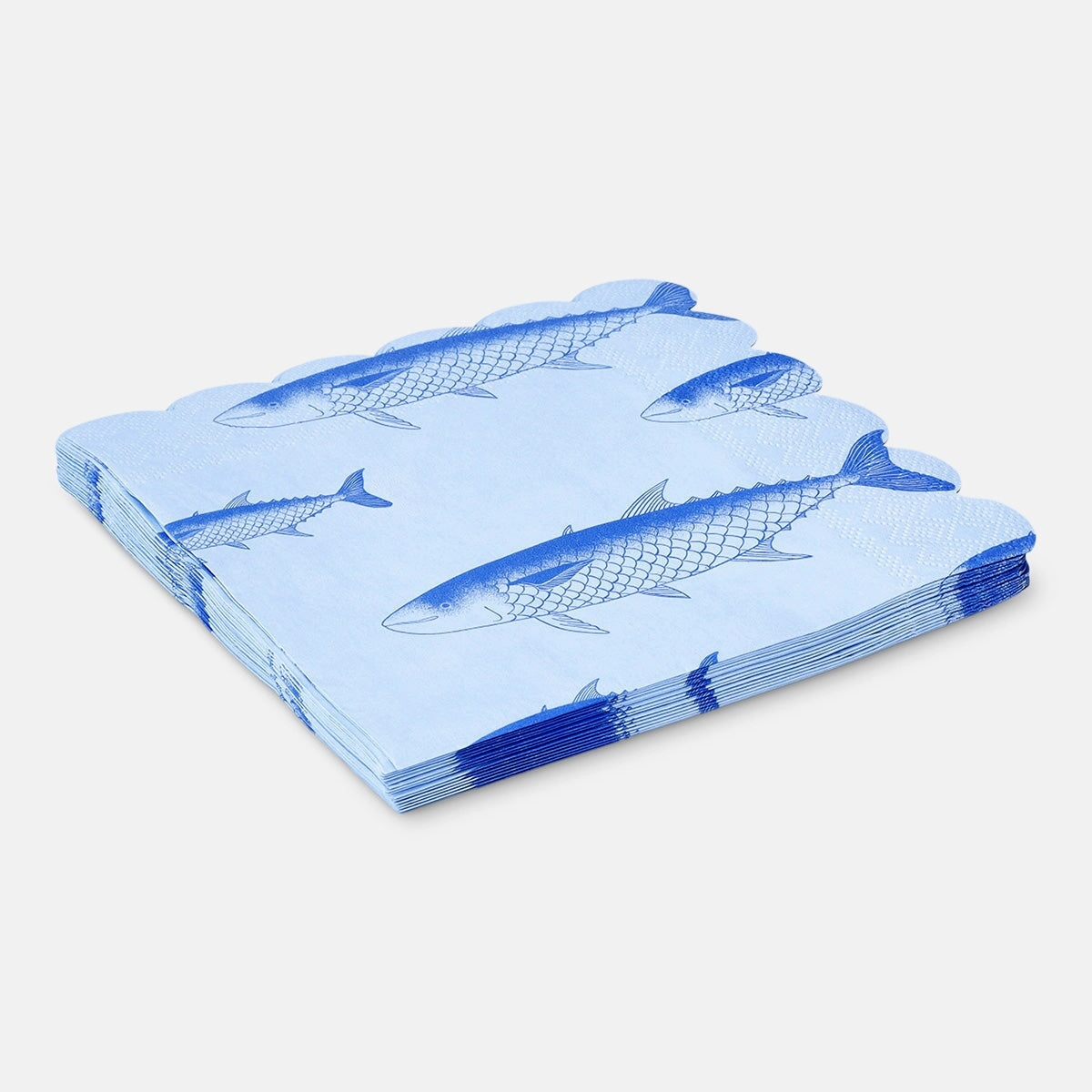 Maritime napkins with fish - 16 pcs