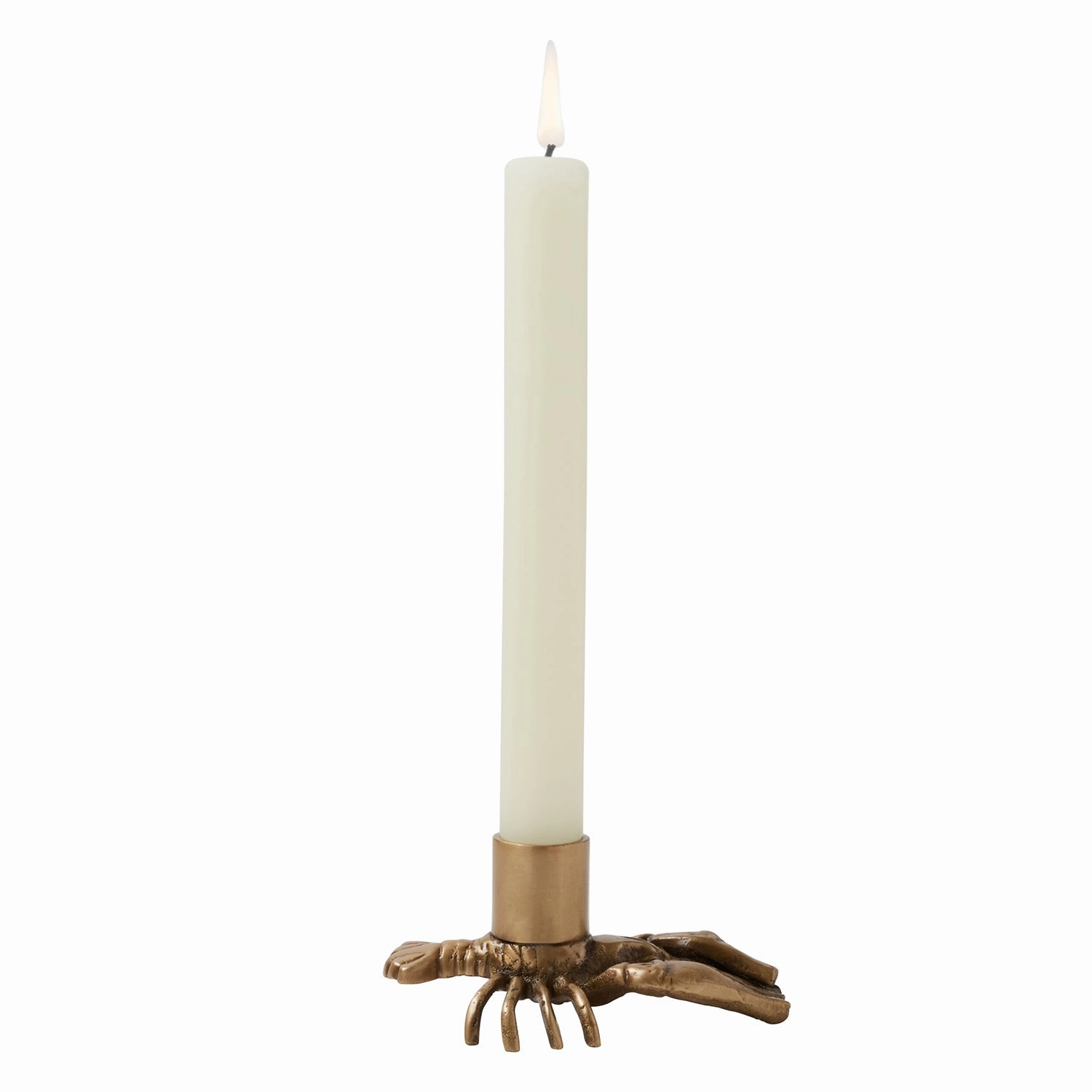 Marlin Antique Brass Lobster Candle Holder Brass Set Of 2
