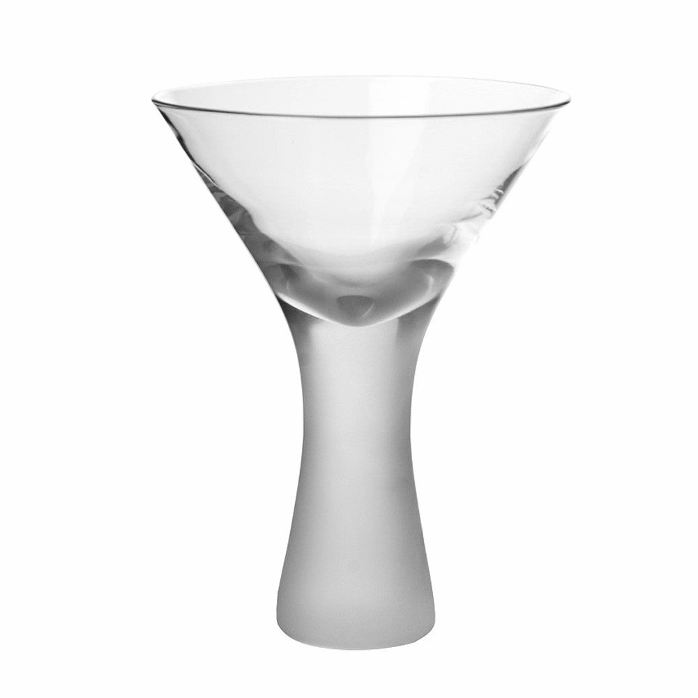 Martini Glass Heavy Base Sand Blast Drinkware Bar Essentials