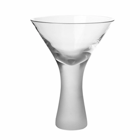 Martini Glass Heavy Base Sand Blast Drinkware Bar Essentials