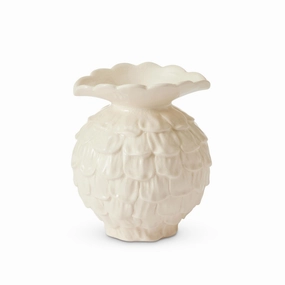 Maui White Crackle Vase Small D14.X16.5cm Cheap Vases for home