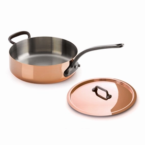 Mauviel M'150 Ci Saute Pan With Lid, 12 Inch Cookware online kitchen sale